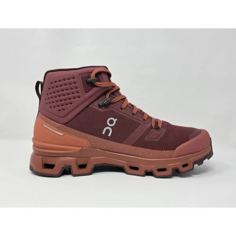 On Cloudrock 2 Waterproof Women's 9.5 Hiking‎ Boot Beet/Auburn